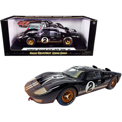1966 Ford GT-40 MK II #2 After Race (Dirty Version) 1/18 Diecast Model Car by Shelby Collectibles