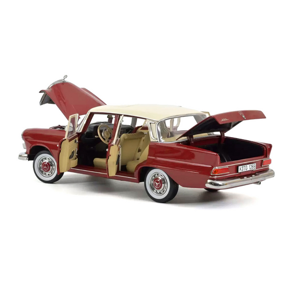 1966 Mercedes-Benz 200 Red with Beige Top 1/18 Diecast Model Car by Norev