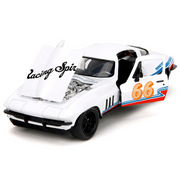 1966-chevrolet-corvette-66-racing-spirit-white-with-graphics-bigtime-muscle-series-1-24-diecast-model-car