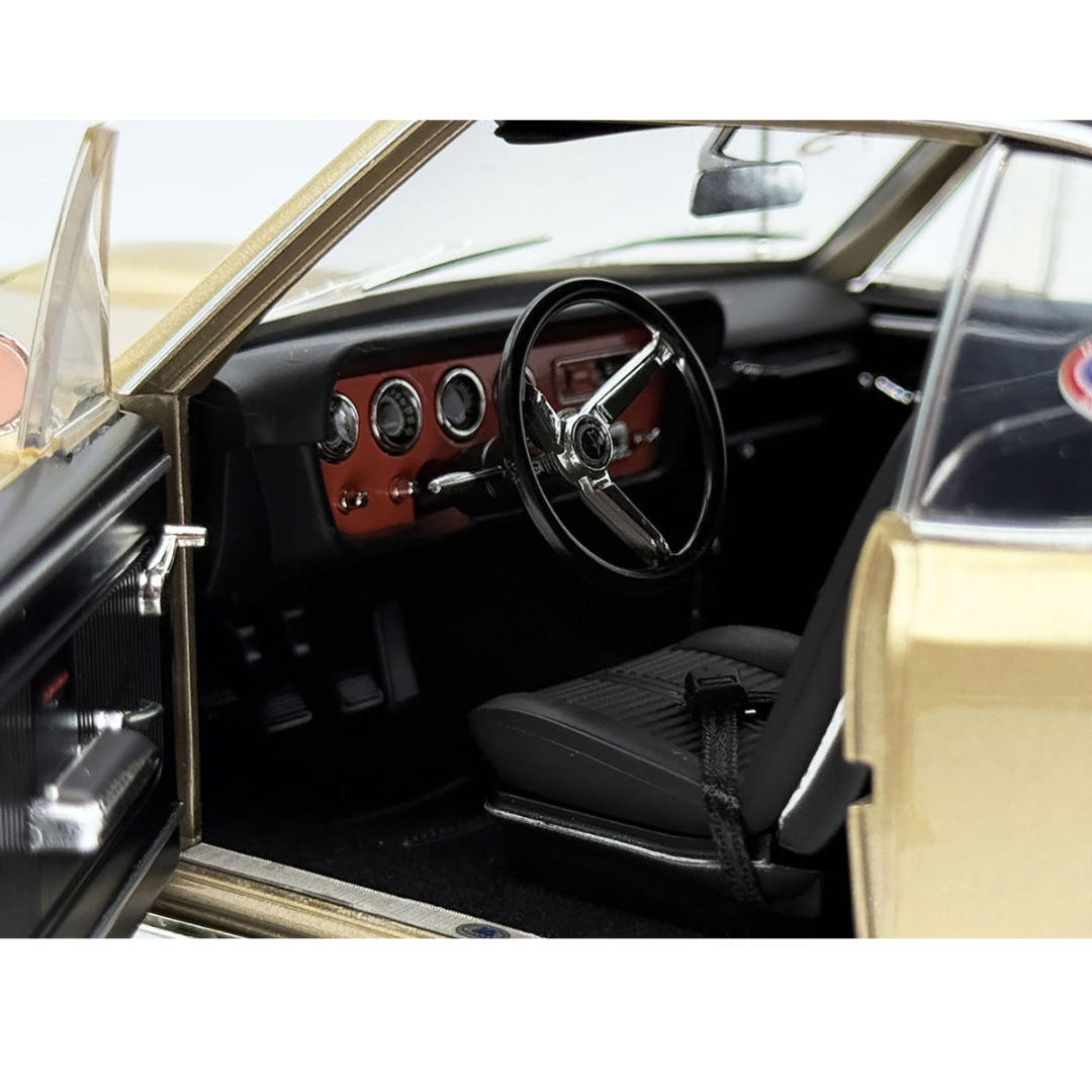 1966 Pontiac GTO "Car Craft Magazine Test Car" Gold Metallic with Black Top and Graphics Limited Edition to 300 pieces Worldwide 1/18 Diecast Model Car