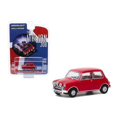 1967 Austin Mini Cooper S 1275 MkI Red "The Italian Job" (1969) Movie "Hollywood Series" Release 28 1/64 Diecast Model Car by Greenlight