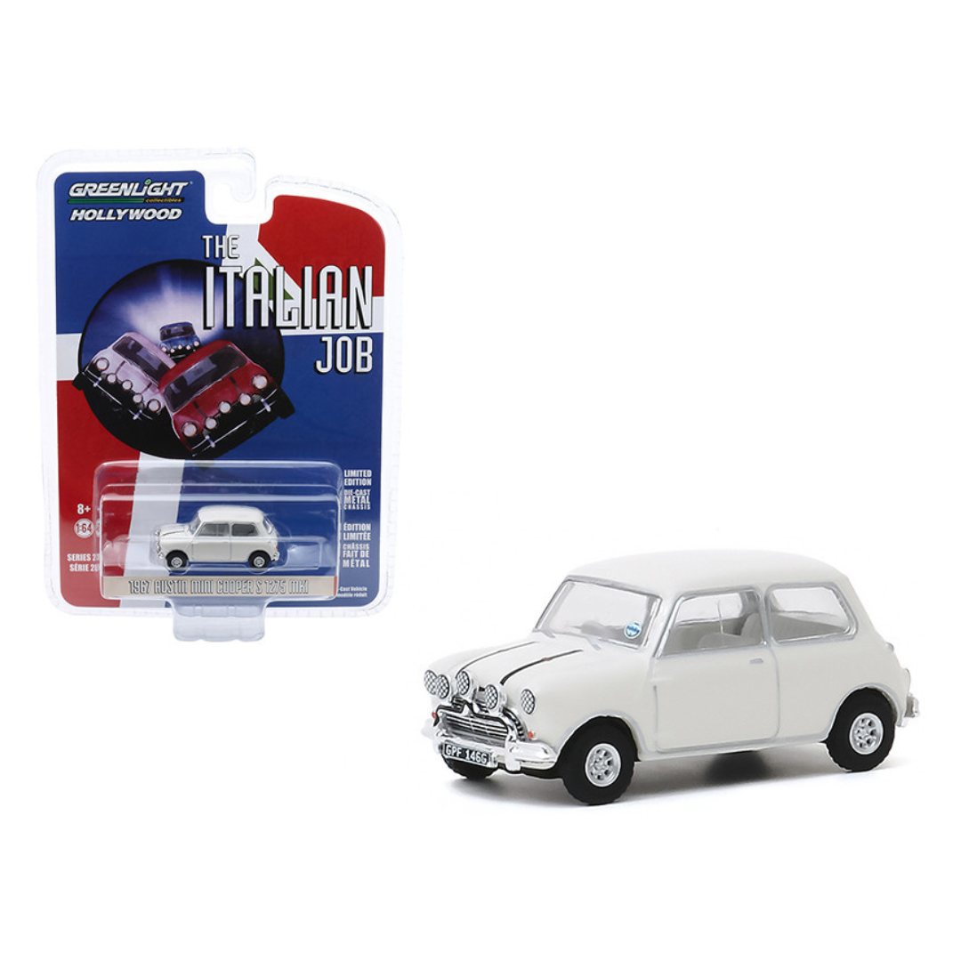 1967-austin-mini-cooper-s-1275-mki-white-the-italian-job-1969-movie-hollywood-series-release-28-1-64-diecast-model-car-by-greenlight