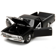 1967-chevrolet-el-camino-matt-black-fast-furious-series-1-24-diecast