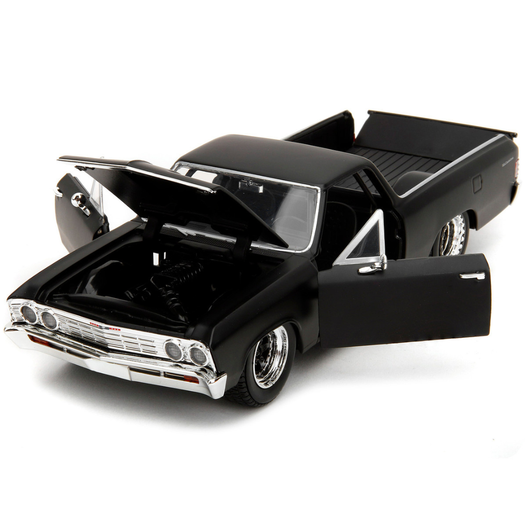 1967-chevrolet-el-camino-matt-black-fast-furious-series-1-24-diecast