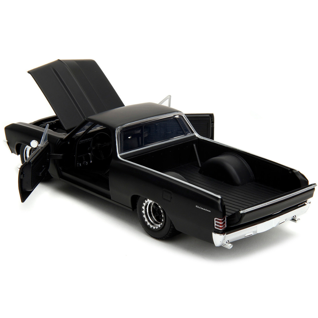 1967-chevrolet-el-camino-matt-black-fast-furious-series-1-24-diecast