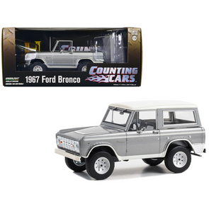 1967 Ford Bronco Silver Metallic with White Top "Counting Cars" (2012-Present) TV Series 1/24 Diecast Model Car