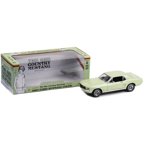 1967 Ford Mustang Coupe Limelite Green Metallic "She Country Special" 1/18 Diecast