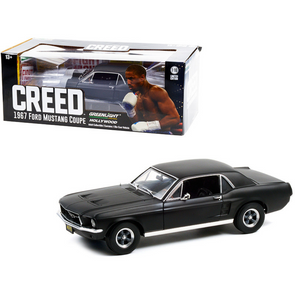 1967 Ford Mustang Coupe Matt Black (Adonis Creed's) "Creed" (2015) Movie 1/18 Diecast