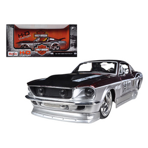 1967-ford-mustang-gt-red-and-silver-harley-davidson-1-24-diecast-model-car