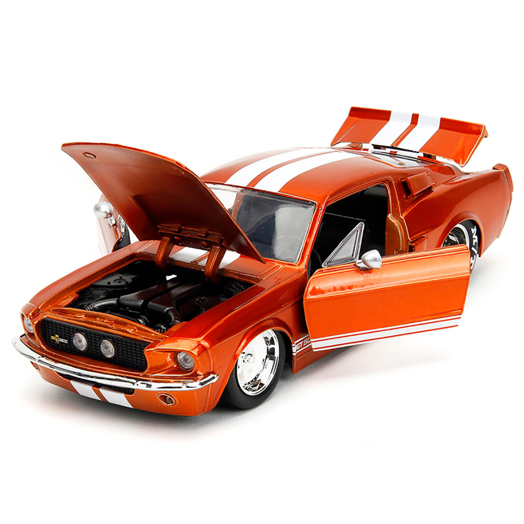 1967 Ford Mustang Shelby GT500 Candy Orange 1/24 Diecast Model Car by Jada