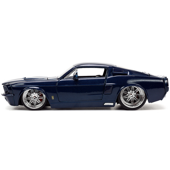 1967 Ford Mustang Shelby GT500 Dark Blue Metallic 1/24 Diecast Model Car by Jada