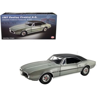 1967 Pontiac Firebird Silver Metallic "Serial #002" 1/18 Diecast Model Car by ACME