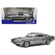 1967 Shelby GT500 Gray Metallic with Black Stripes 1/18 Diecast Model Car by Solido