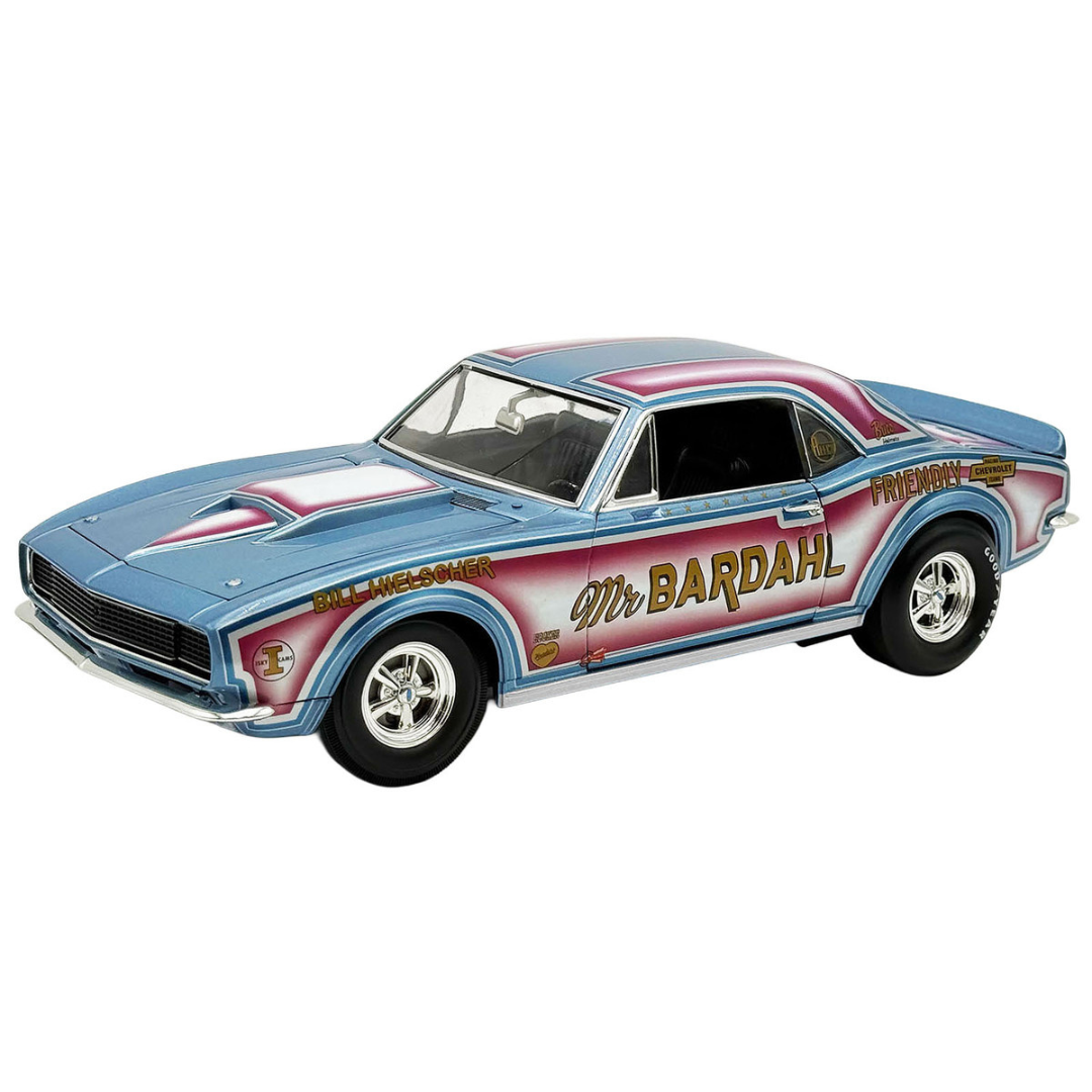 1967 Chevrolet Camaro "Mr. Bardahl Drag Car" Blue Metallic with Red and White Graphics Limited Edition to 312 pieces Worldwide 1/18 Diecast Model Car