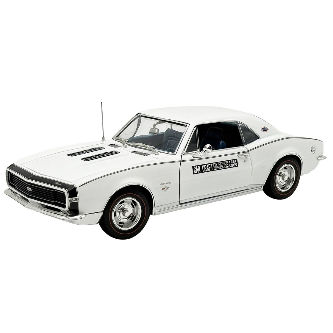 1967 Chevrolet Camaro RS/SS "Car Craft Test Car" White Limited Edition to 180 pieces Worldwide 1/18 Diecast Model Car