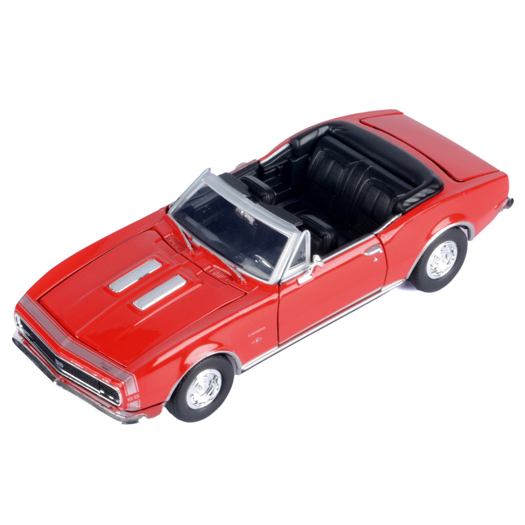 1967 Chevrolet Camaro SS Convertible Burgundy 1/24 Diecast Model Car