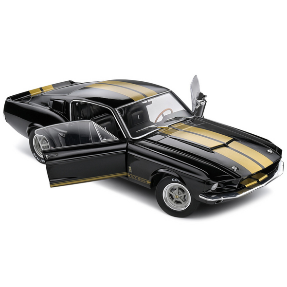 1967-shelby-gt500-black-with-gold-stripes-1-18-diecast-model-car-by-solido