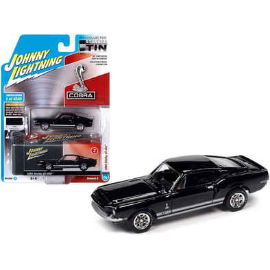 1968 Ford Mustang Shelby GT-350 Raven Black and Collector Tin 1/64 Diecast