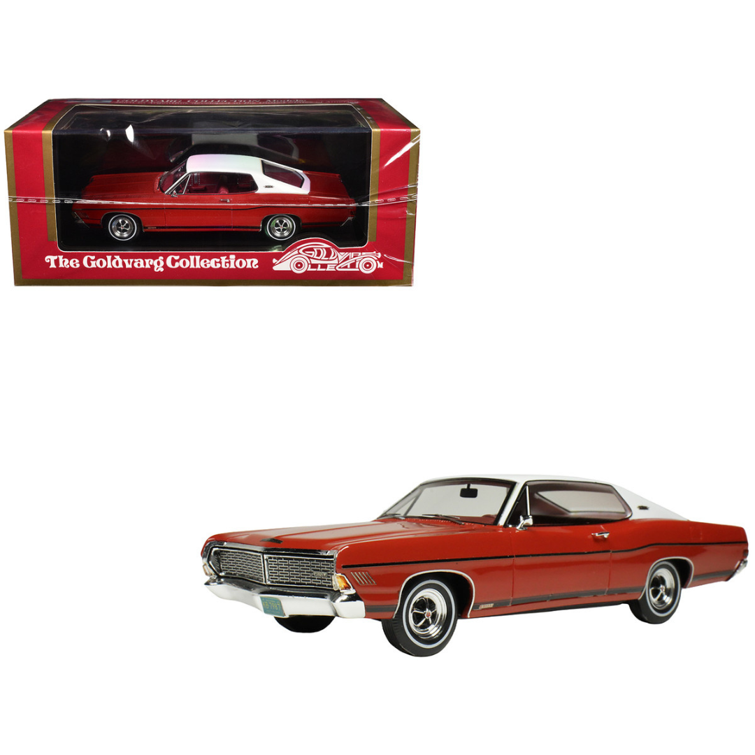 1968 Ford Galaxie 500 XL Candy Apple Red with White Top and Red Interior Limited Edition to 200 pieces Worldwide 1/43 Model Car
