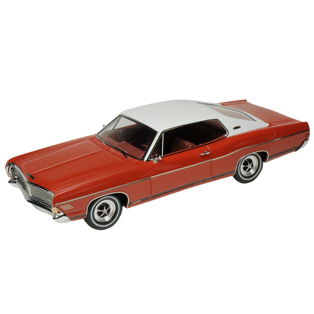 1968 Ford Galaxie 500 XL Candy Apple Red with White Top and Red Interior Limited Edition to 200 pieces Worldwide 1/43 Model Car