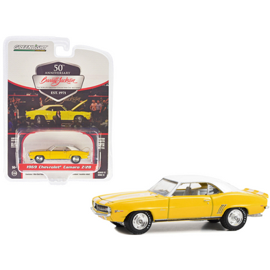 1969-chevrolet-camaro-z-28-daytona-yellow-barrett-jackson-1-64-diecast-model-car-by-greenlight