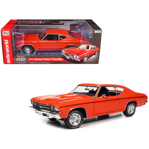 1969 Chevrolet "Nickey" Chevelle Hugger Orange "Muscle Car & Corvette Nationals" 1/18 Diecast Model Car by Auto World