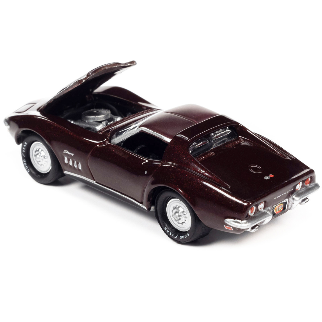 1969 Corvette 427 Garnet Red Metallic Limited Edition 1 64 Diecast Model Car By Johnny Lightning