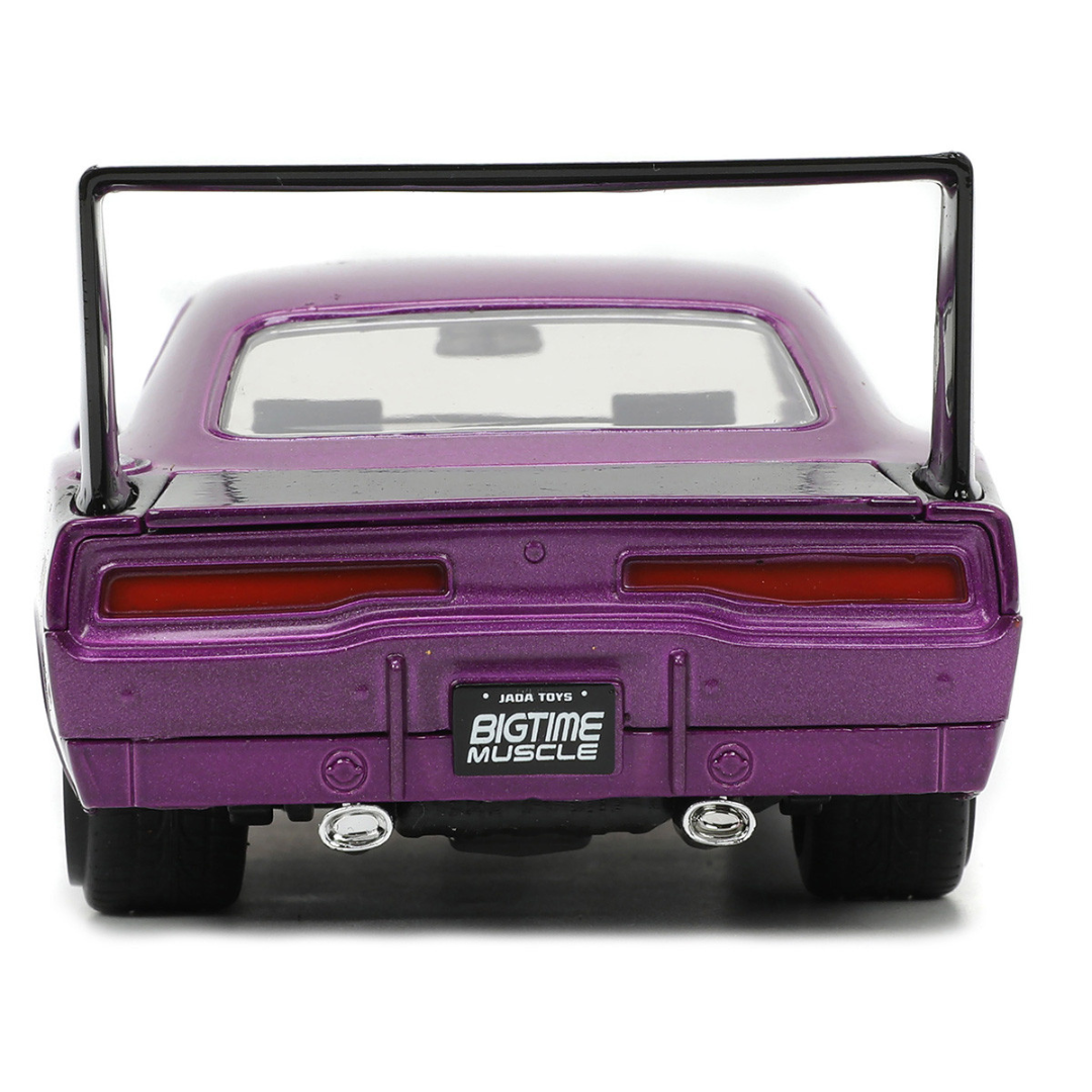 1969-dodge-charger-daytona-purple-bigtime-muscle-1-24-diecast-model-car-by-jada