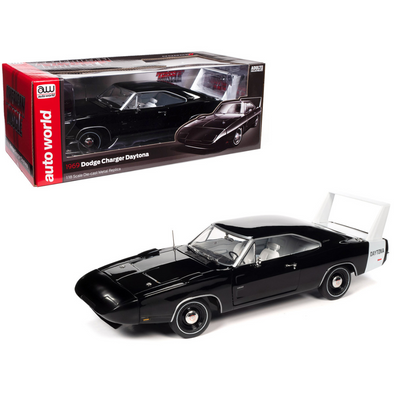 1969-dodge-charger-daytona-x9-black-american-muscle-series-1-18-diecast-model-car-by-auto-world