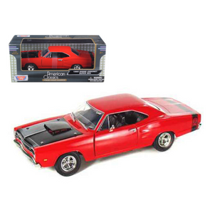 1969-dodge-coronet-super-bee-red-1-24-diecast-model-car-by-motormax