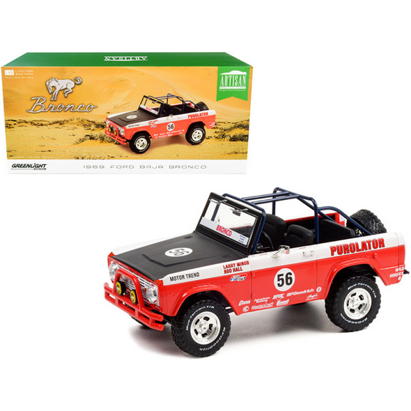 1969 Ford Baja Bronco #56 "Purolator" 1/18 Diecast Model Car by Greenlight