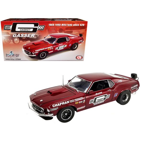 1969 Ford Mustang BOSS 429 Gasser "Mr. Gasket Co." 1/18 Diecast Model Car by ACME