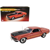 1969 Ford Mustang Mach 1 428 Cobra Jet Indian Fire Red 1/18 Diecast Model Car by ACME