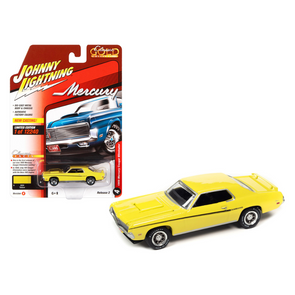 1969 Mercury Cougar Eliminator Yellow with Black Stripes "Classic Gold Collection" Series Limited Edition to 12240 pieces Worldwide 1/64 Diecast Model Car by Johnny Lightning