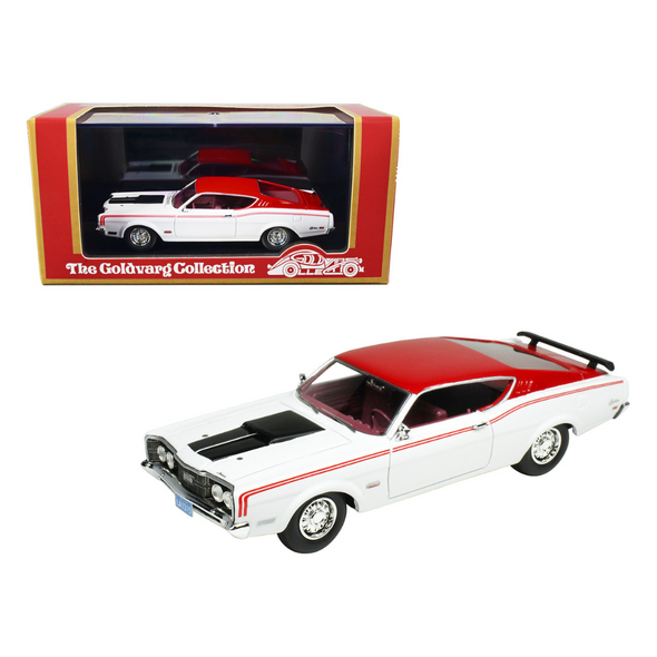 1969-mercury-cyclone-white-and-red-with-red-interior-and-stripes-limited-edition-to-170-pieces-worldwide-1-43-model-car-by-goldvarg-collection