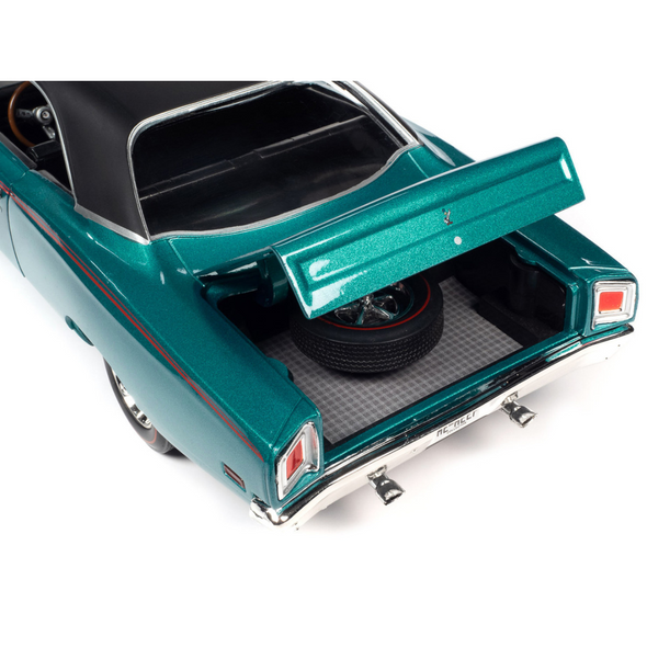 1969 Plymouth Road Runner Seafoam Turquoise 1/18 Diecast Model Car by Auto World