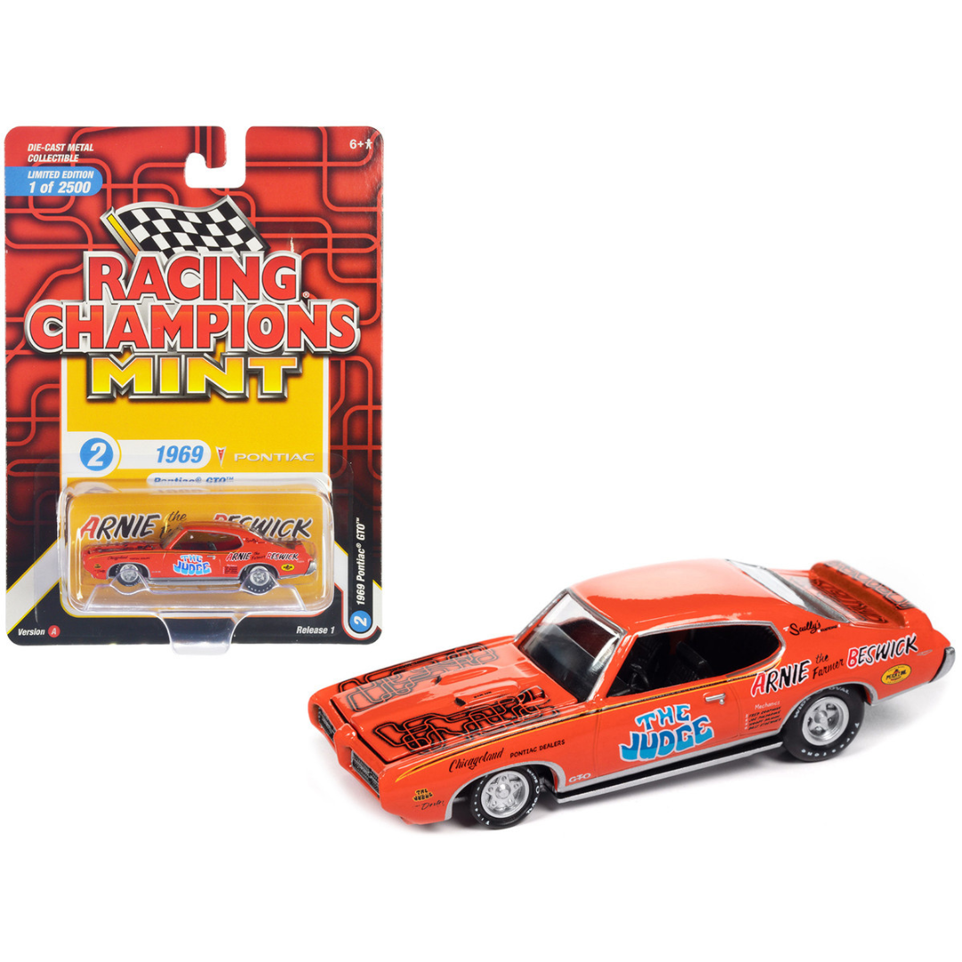 1969 Pontiac GTO "Racing Champions Mint 2023" Release 1 Limited Edition 1/64 Diecast Model Car