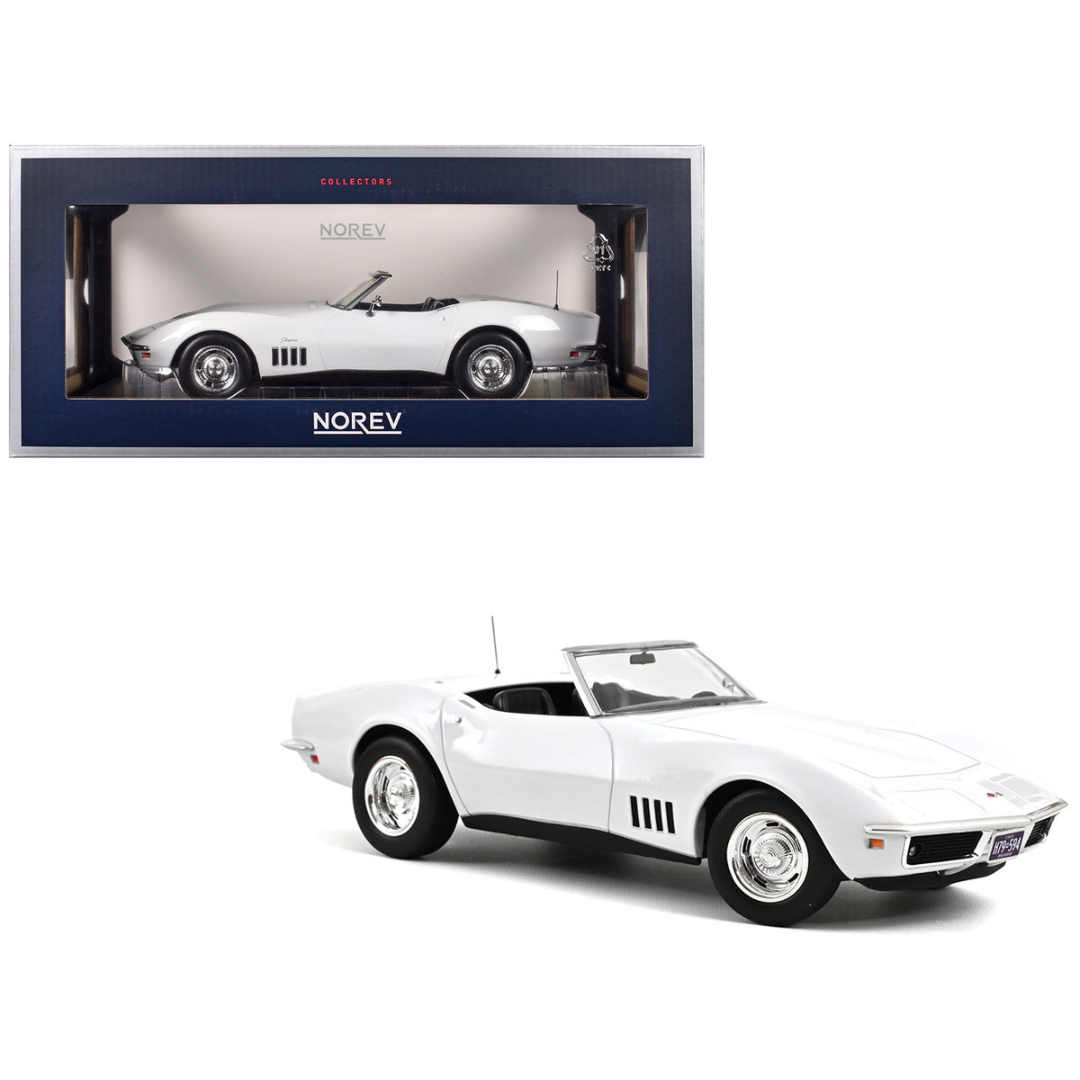 1969 Chevrolet Corvette Convertible Can Am White 1/18 Diecast Model Car