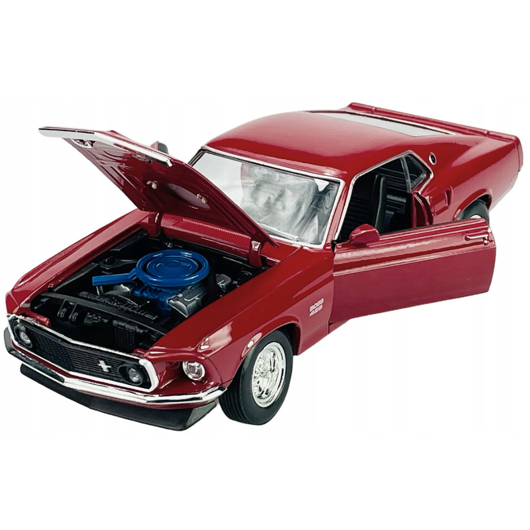 1969 Ford Mustang Boss 429 Red "NEX Models" Series 1/24 Diecast Model Car