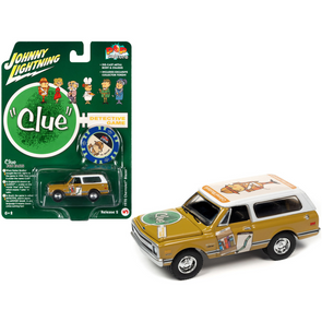 1970 Chevrolet Blazer Mustard Yellow (Colonel Mustard) w/Poker Chip Token "Vintage Clue" 1/64 Diecast