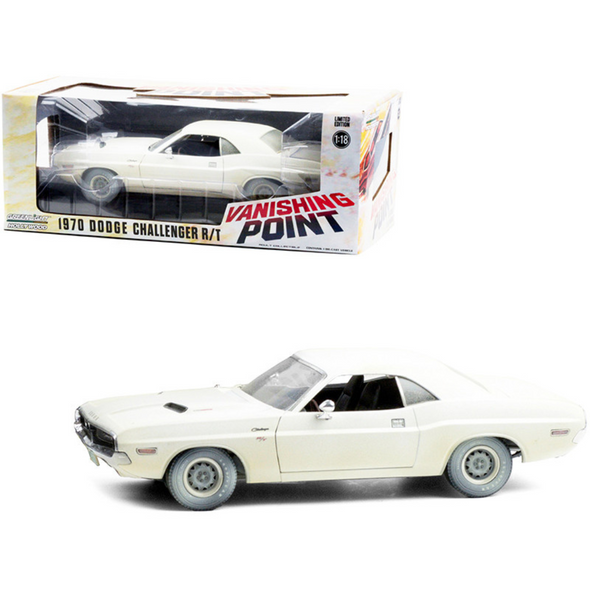 1970 Dodge Challenger R/T (Weathered Version) "Vanishing Point" (1971) 1/18 Diecast Model Car by Greenlight