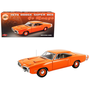 1970 Dodge Coronet Super Bee Go Mango Orange Metallic Limited Edition 1/18 Diecast Model Car by GMP