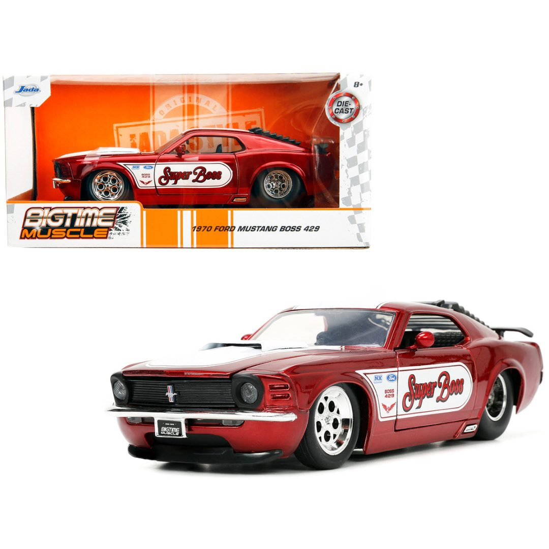 1970-ford-mustang-boss-429-candy-red-1-24-diecast-model-car-by-jada