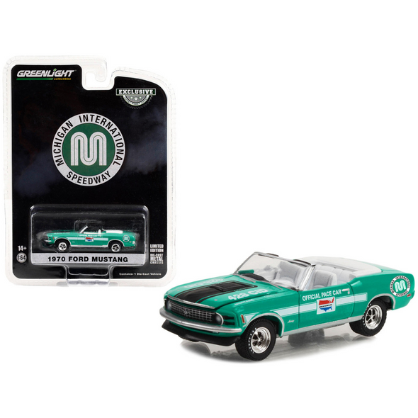1970 Ford Mustang Mach 1 428 Cobra Jet "Michigan International Speedway Official Pace Car" 1/64 Diecast Model Car by Greenlight