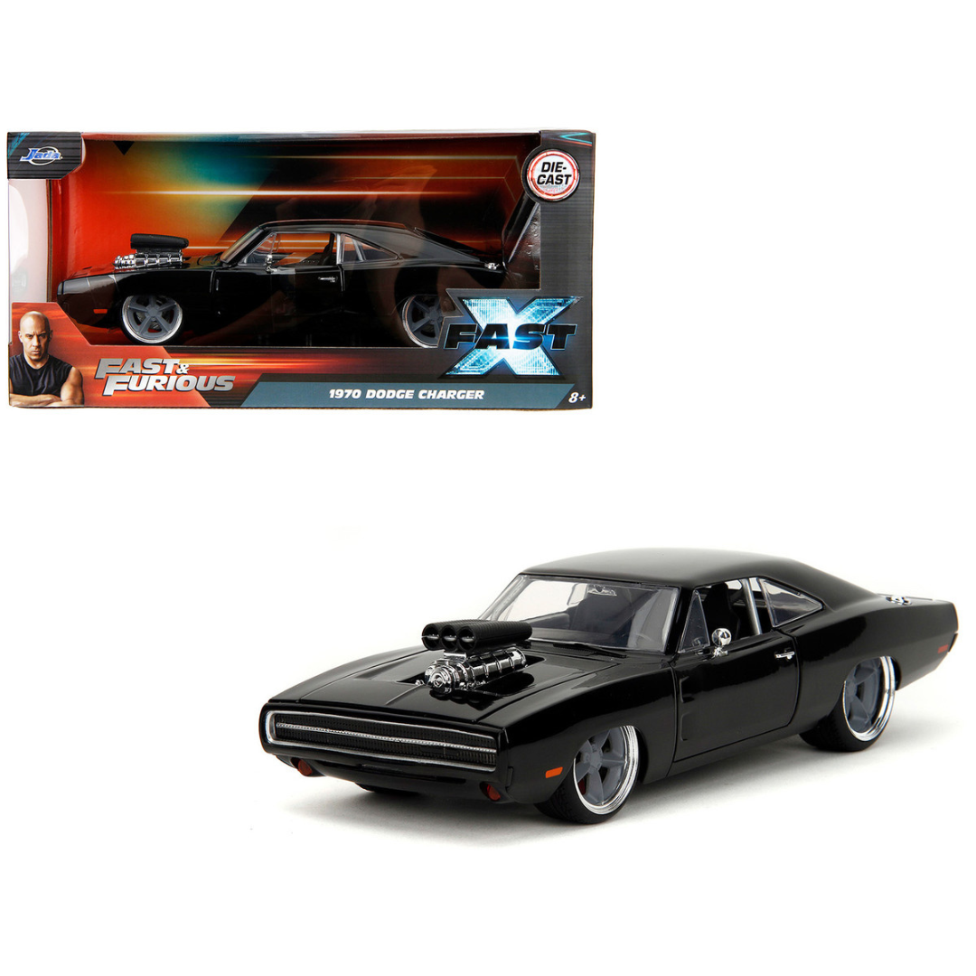 1970 Dodge Charger R/T Black "Fast X" (2023) Movie "Fast & Furious" Series 1/24 Diecast Model Car