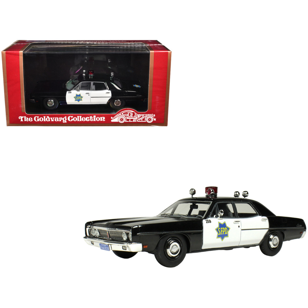 1970 Ford Custom Police Car "San Francisco Police Department" Black and White Limited Edition to 200 pieces Worldwide 1/43 Model Car