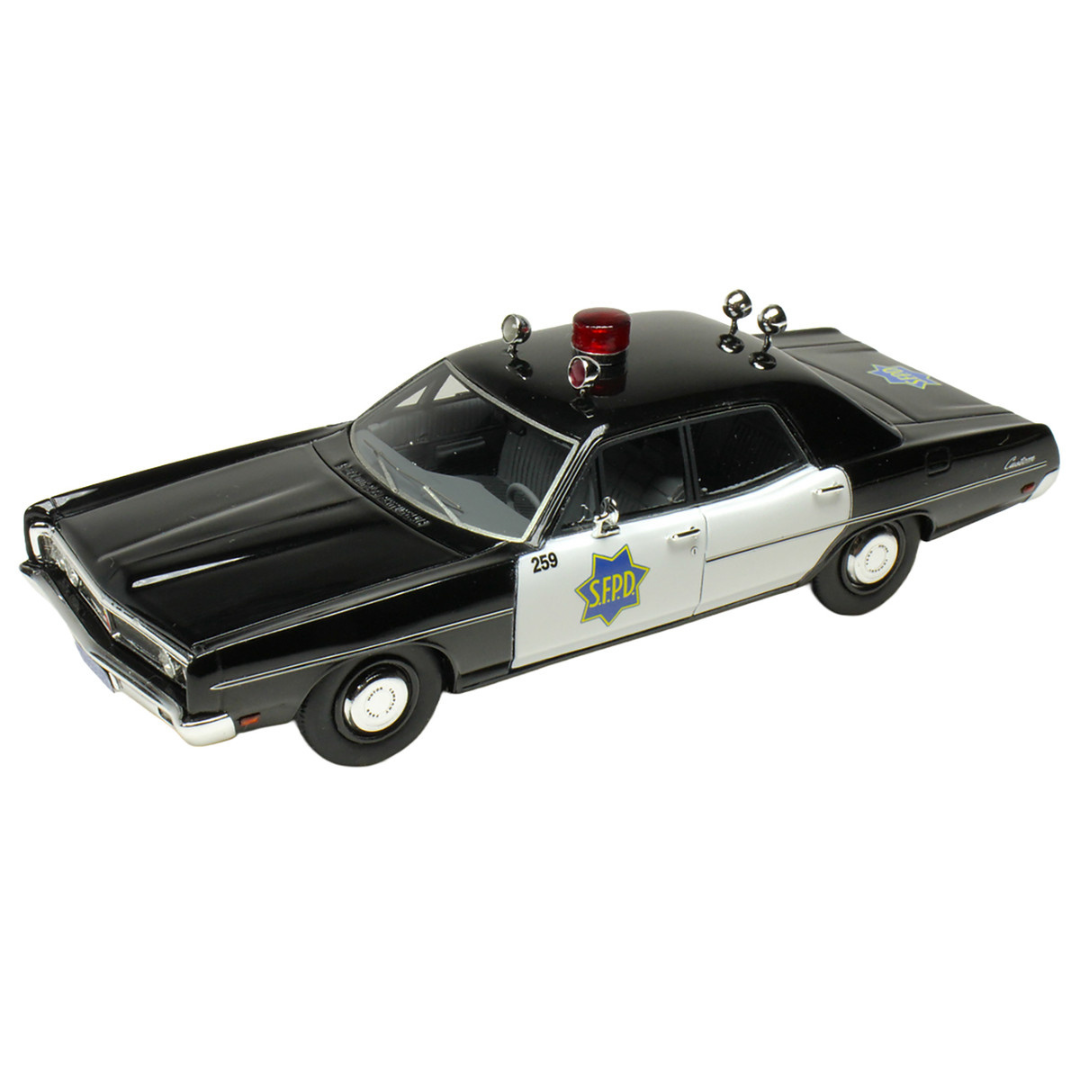 1970 Ford Custom Police Car "San Francisco Police Department" Black and White Limited Edition to 200 pieces Worldwide 1/43 Model Car