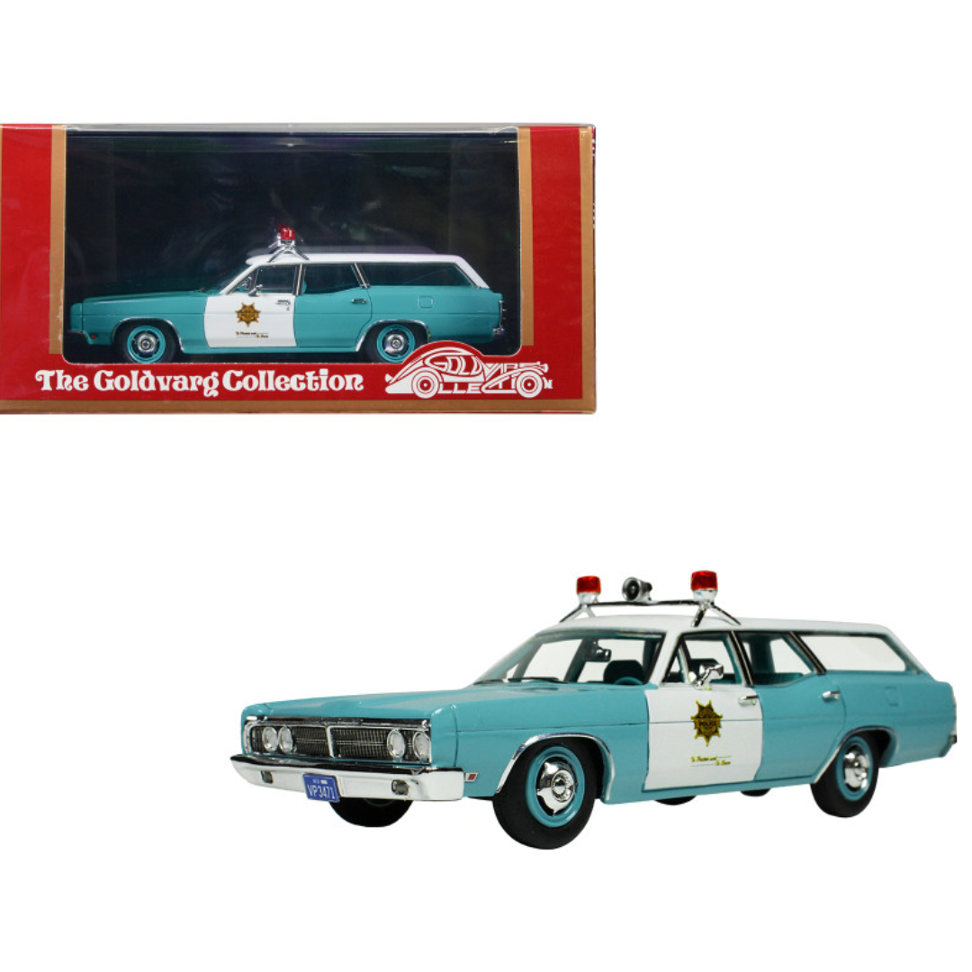 1970-ford-galaxie-station-wagon-light-blue-and-white-with-light-blue-interior-las-vegas-police-department-limited-edition-to-180-pieces-worldwide1-43-model-car-by-goldvarg-collection