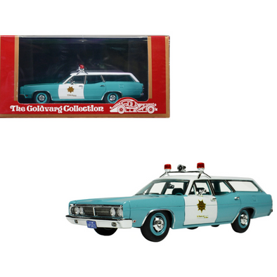 1970 Ford Galaxie Station Wagon Light Blue and White with Light Blue Interior "Las Vegas Police Department" Limited Edition to 180 pieces Worldwide1/43 Model Car by Goldvarg Collection