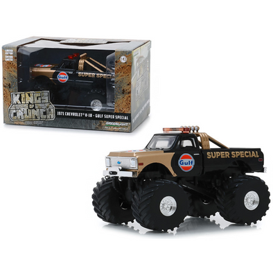 1971-chevrolet-k-10-monster-truck-gulf-super-special-black-with-66-inch-tires-1-43-diecast